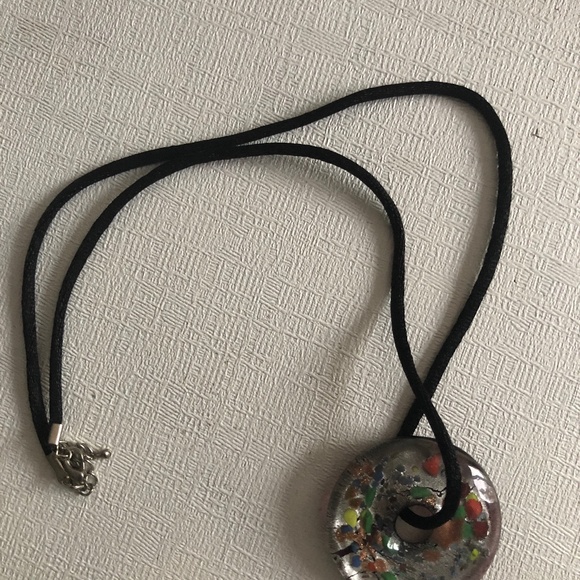 Art glass donut necklace - Picture 1 of 3